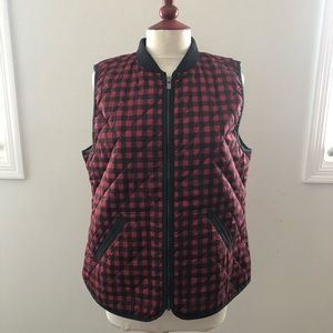 Buffalo check quilted vest